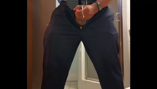 Professors Secret Fantasy: Unbuttoning Suit, Exposing Hidden Desire for Solo Pleasure