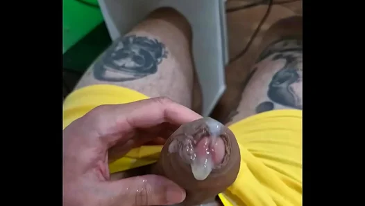 Savoring Every Drop: Steamy Brazilian Stud Sucks Himself Senseless in Messy Solo Session