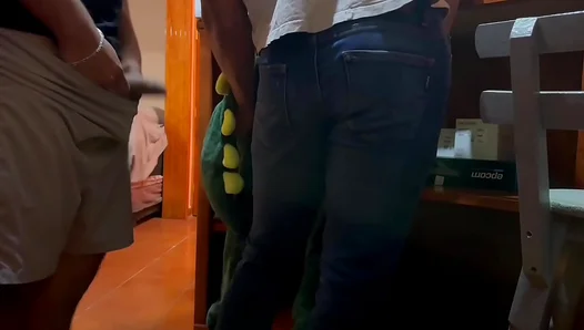Valentines Day Steam: Two Hunky Lads Squeeze That Taut, Tight Mexican Bubble Butt –