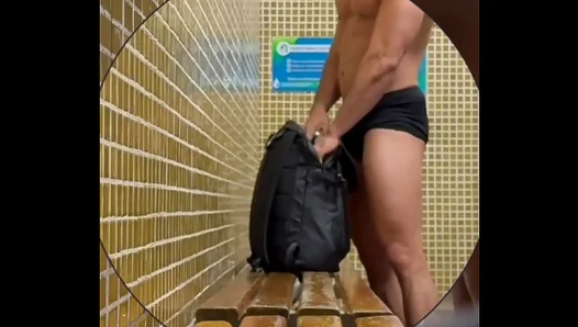 Caught in the Act: Straight Guards Forbidden Lust for Beefcake in Locked Stall