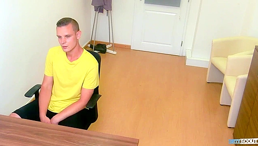 Steamy Debut: Rambunctious Newbie Swallows Thick Load in Sizzling Gay Audition -