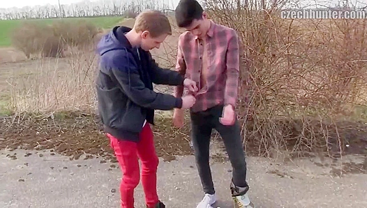 Rugged Outdoor Threesome: Three Hunky Twink Bodies Collide – XXXGay 18+