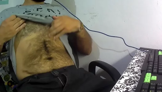 Steamy Office Encounter: Naughty Latino Caught Masturbating at Work