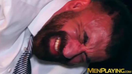 Daddys Submission: Joe Surrenders to Sir Peters Commanding Hands in a Hot Gay BDSM Scene