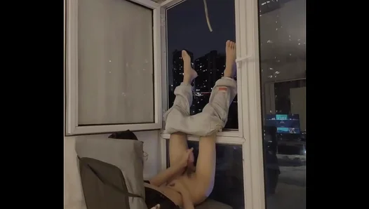 College Cuties Steamy Window Self-Love Session Ends in a Thirsty, Messy Cum Dump