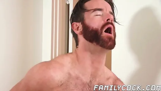 Stepdads Hungry Throat Swallows Teen Boys Thick Load After Raw, Wet BJ