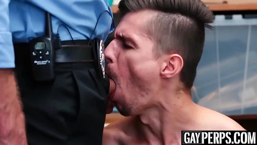 Officers Fierce Bareback Ride: Cuffed Subservient Takes Cock Deep – 18+