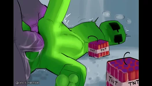 Minecraft Mayhem: Furry Warden Pounds Cute Creepers Hairy Hole - HornyGayGames 18+