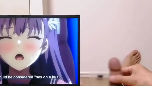 Otakus Naughty Fantasy: Moaning Over Busty Anime Babes During Solo Jerkoff