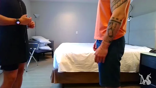 Steamy Threesome: Bi Amateurs Savor Sweaty Oral Rugged Rear Entry – GayMassage 18+