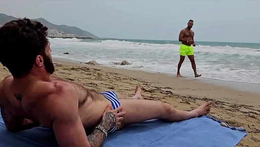 Beachside Brawny Latin Heat Ignites Wild Arab Threesome Bareback Rampage