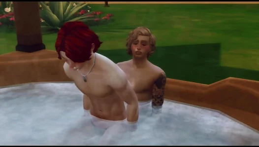 Steamy Soak Session: Naughty Sims 4 Jaquzzi Playtime Unleashes Passionate Gay Lovemaking