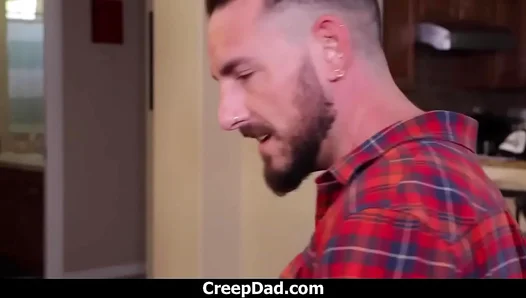 Stepdads Thirst Quenched: Hungry Man Devours Stepsons Tight Hole in Forbidden Rear Action