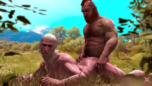 Sun-Kissed Stallion Thrills: Geralt Dominates in Outdoor Bareback Buttfuck Delight