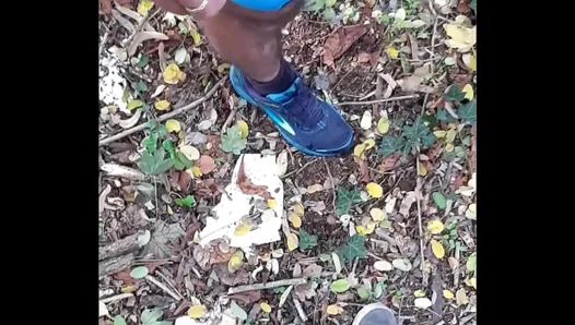Steamy Forest Tryst: Mans Cock Devoured Under Moonlight as Hands Work Magic