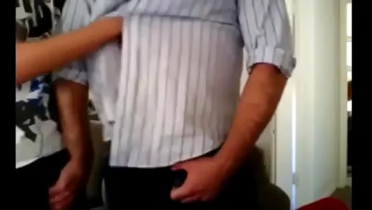 Neighbors Hung Thick Cock Devours Him: Deep Throat Then Messy Facial