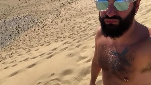 Sandy Playground Seduction: Hands-On Public Friction Spices Up the Maspalomas Dunes -
