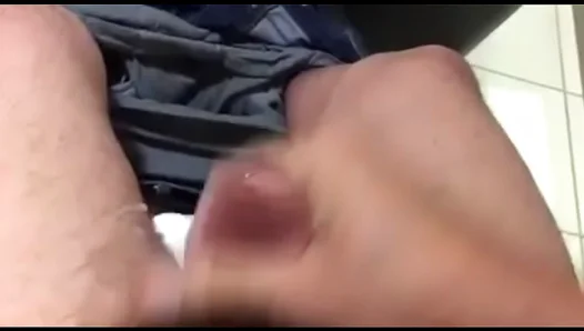 Stress Relief Takes a Turn: Hands-Free Orgasm in the Office Bathroom – TinyGays 18+