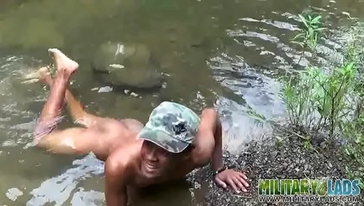 Scorching Sunbeams Illuminate Latin Warriors Thick Cock As He Unleashes A Pounding Orgasm