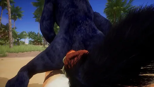 Steamy Yiff: Tigers Powerful Feet Dominate Wolfs Hungry Holes in Lewd POV Raw Animal Sex