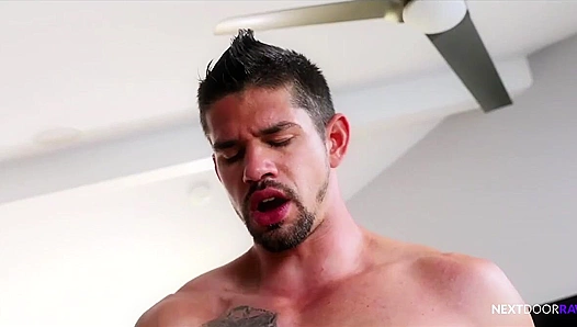Jason Richards Hairy Hole Stretched Wide By Nathans Hung Thirstily Devouring Cock Deep