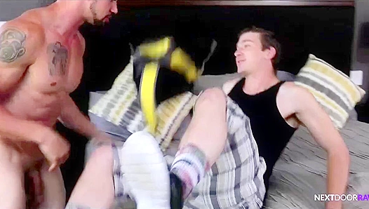 Jason Richards Hairy Hole Stretched Wide By Nathans Hung Thirstily Devouring Cock Deep