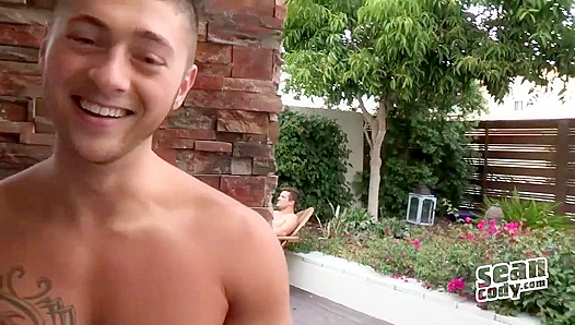 Brysen Lanes Outdoor Naked Rough Play Leads to Intense Indoor Gay Threeway Slam