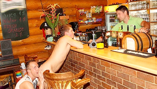 Steamy Public Hookup: Lukas Pribyl and David Coopers Barroom Brawl – BarBangers 18+