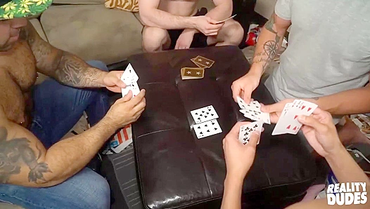 Steamy Poker Game Leads to Intense Threesome: Brandon, Blaze, Ricos Wild Campus Cocksuck