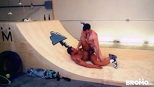 Beefy Latino Stepdad Dominates Chiseled White Skater Boy in , Deep-Ass Anal Thrusts
