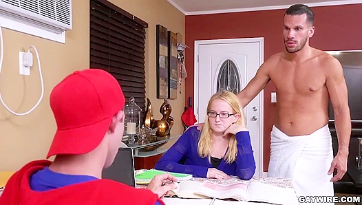 Stepdads Hidden Desire: Stepsons Ass Open for Raw Anal Threeway – XXX