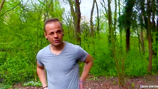 Deep Woods Seduction: Adorable Boy Devours Rugged Mans Massive Shaft