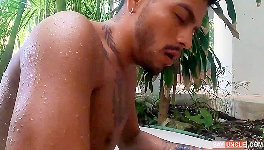 Latin Lovers Throat Fuck: Angel Swallows Emanuels Massive Ebony Beef – Steamy Interracial