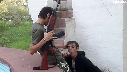 Raw Recruits Tight Hole Claimed by Brawny Drill Sergeant – GayXXX 18+