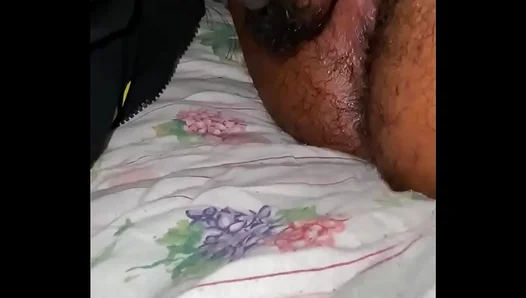 Savoring Every Curve: Black Stud Devours Hairy, Drenched Pussy Slowly – 18+