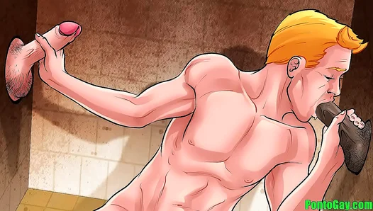 Raw Behind Bars: Inmates Share Forbidden Glory Hole Blowjobs – TinyGays 18+