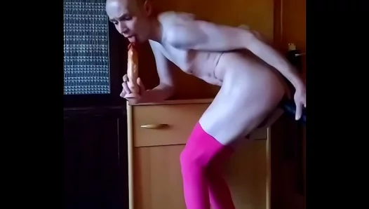 Lapping Up Intimate Flavors: Twink Savoring Dildos Velvety Softness Post-Fuck – GayFun 18+