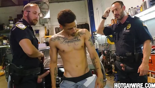 Steamy Sting Operation: Rough-Cuffed Cops Dominate Suspects Thick Cock in Intense