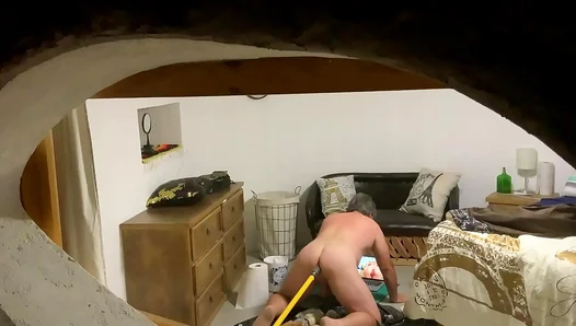 Sneak Peek: Clandestine Voyeur Captures Flushed Sissys Secret Solo Show - StealTheGay