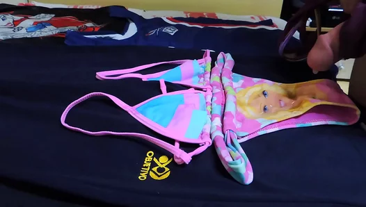 Cumming Hard Over Wet Barbie Lingerie: Hot Load-Splattered Fetish 18+