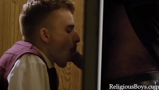 Wild Confessional Booth Action: Ryan Jacobs Teddy Torres Sodomize Each Other Deep –