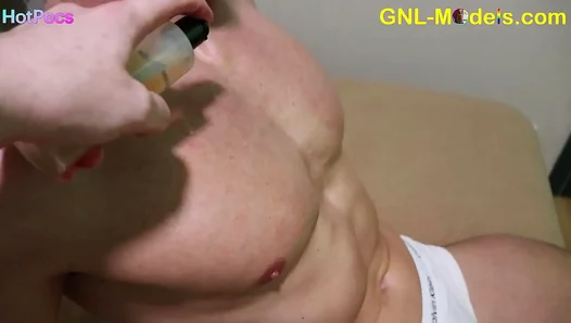 Savoring Strength: Hands-On Worship of Ripped Pecs Sizzling Nipples - NaughtyLuxury 18+