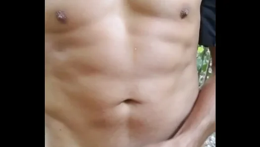 Raw, Uninhibited Thrusts: Hung Amateurs Outdoor Solo Orgasm in Natures Steam