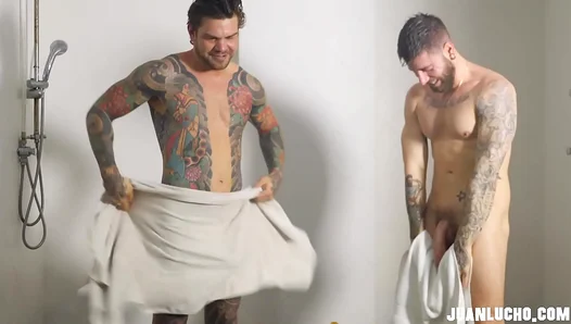 Forbidden Temptation Unleashed: Tattooed Gym Gods Consume Each Other in Secret Passion –
