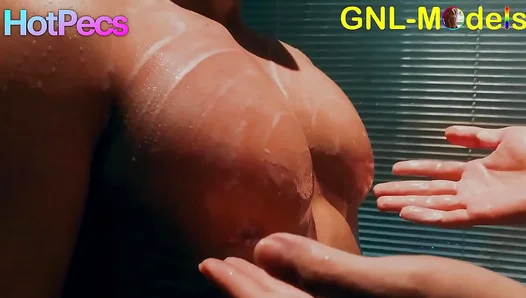 Steamy Shower Showdown: Lean Asian Twins Tease Each Others Bigger Nipples in Muscular