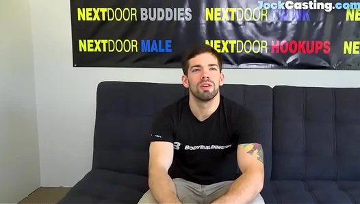 Steamy Casting Session: Muscular Hunk Teases with Thick, Veiny Cock Jiggling Freely