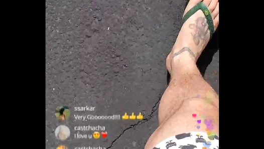 Outdoor Foot Frenzy: Savoring Thick Cock Worship Under the Sun - HotGayMoments 18+