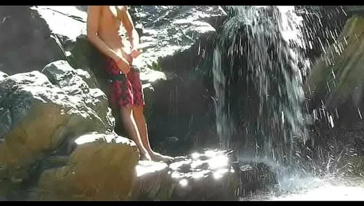 Escaping Alone in Misty Bliss: Steamy Outdoor Jerkoff Under the Cascading Falls – 18+