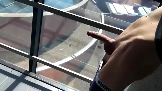 Steamy Solo Staircase Thrust: Amateurs Desperate Orgasm on the Hottest Day