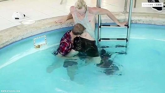 Poolside Urine Orgy: Kris Rays Wet, Wild Ride on Each Other